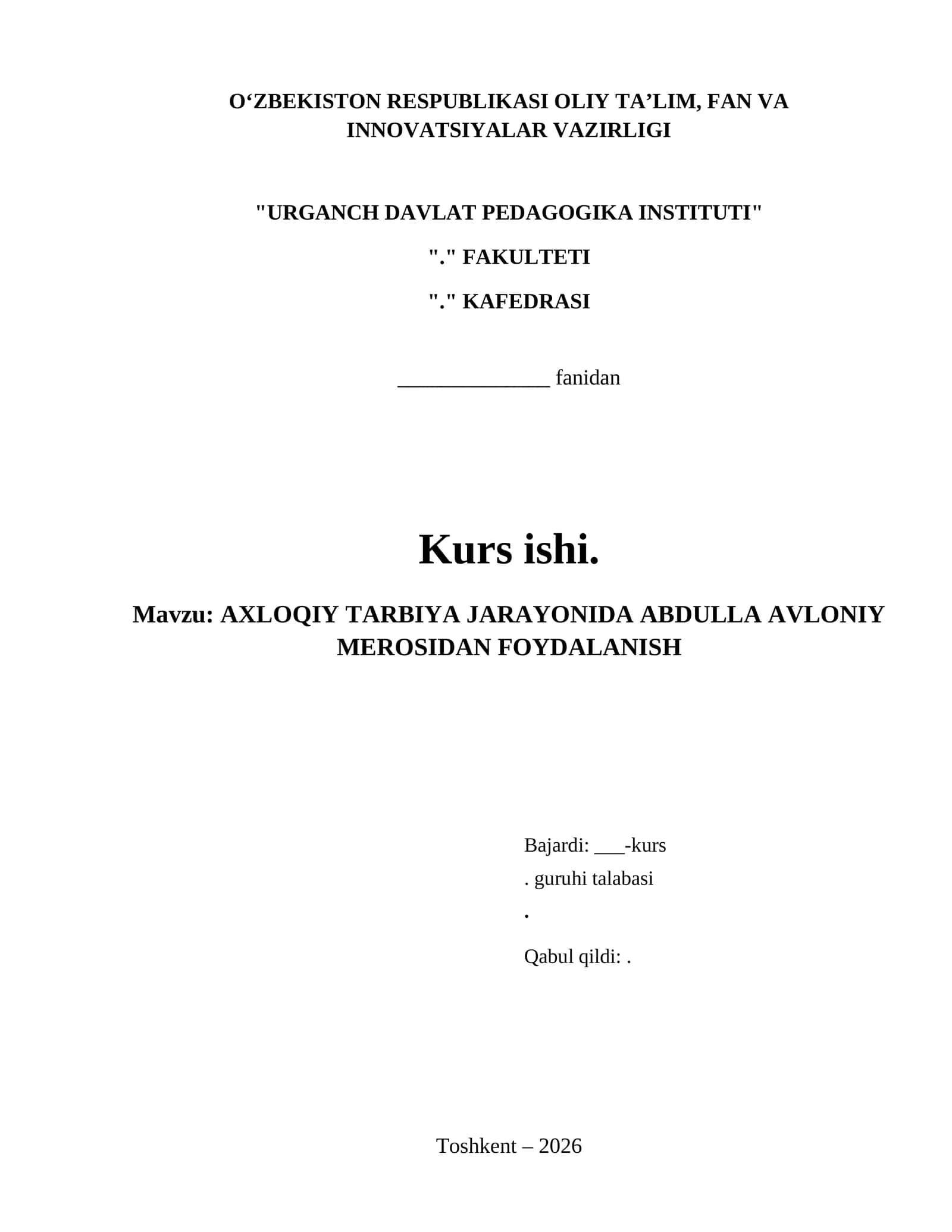 AXLOQIY TARBIYA JARAYONIDA ABDULLA AVLONIY MEROSIDAN FOYDALANISH 1