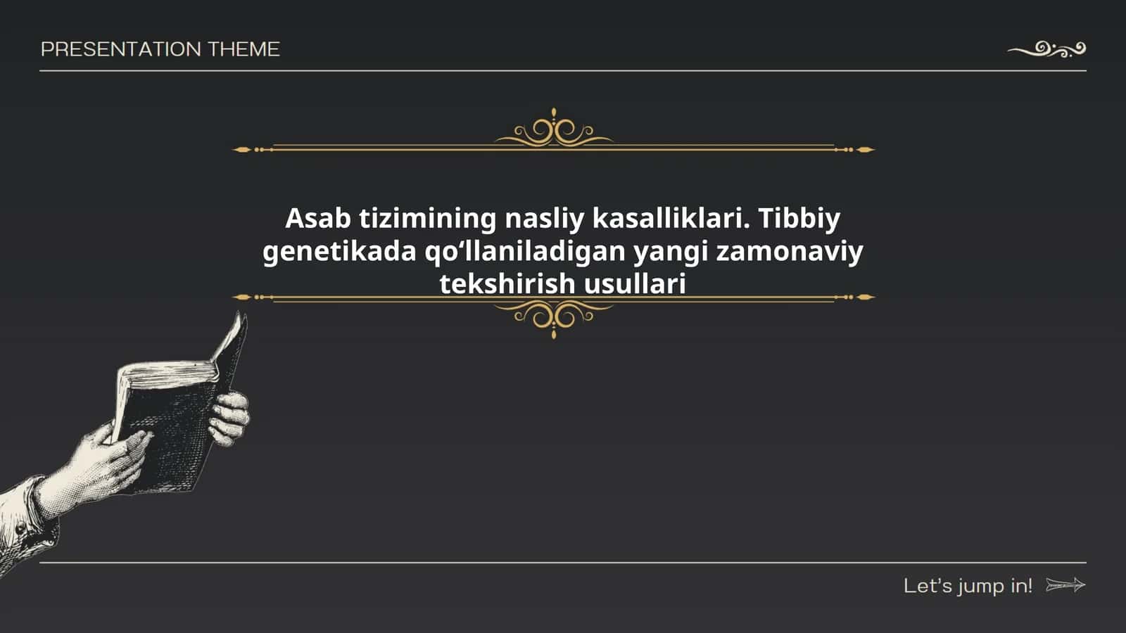 Asab tizimining nasliy kasalliklari. Tibbiy genetikada qoʻllaniladigan yangi zamonaviy tekshirish usullari 1