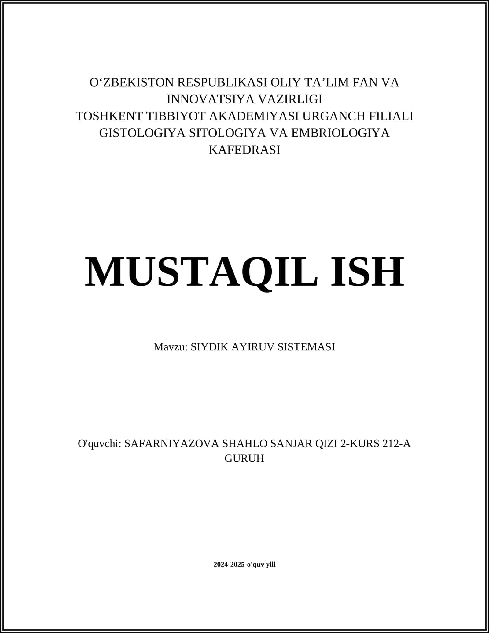 SIYDIK AYIRUV SISTEMASI 1