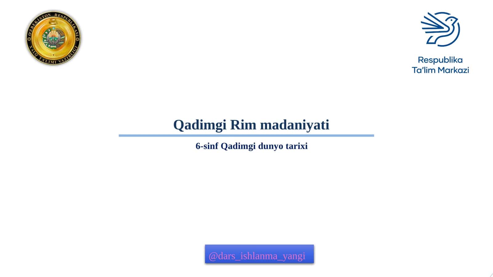 Qadimgi dunyo tarixi 1