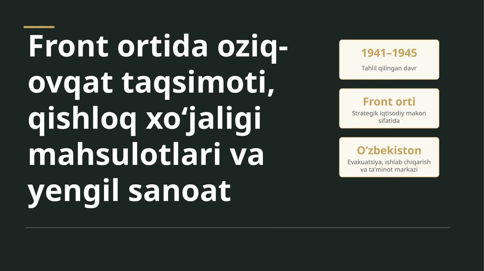 Front ortida oziq-ovqat taqsimoti 1
