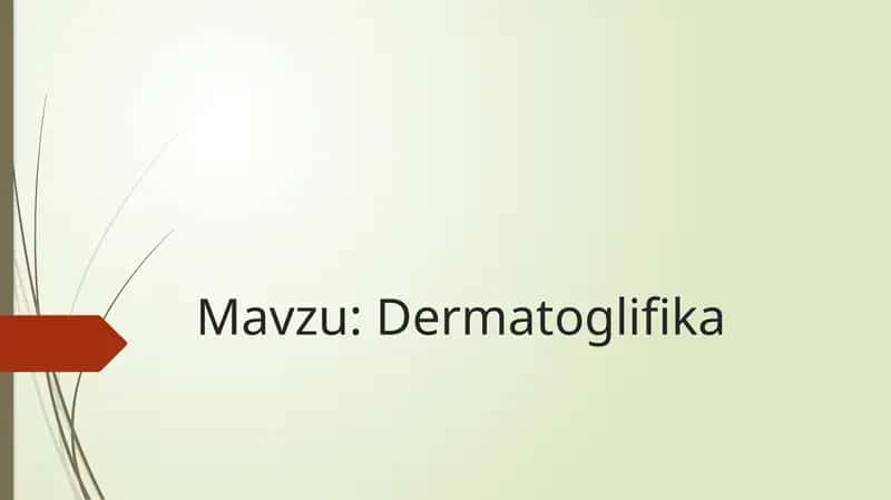 Dermatoglifika 1
