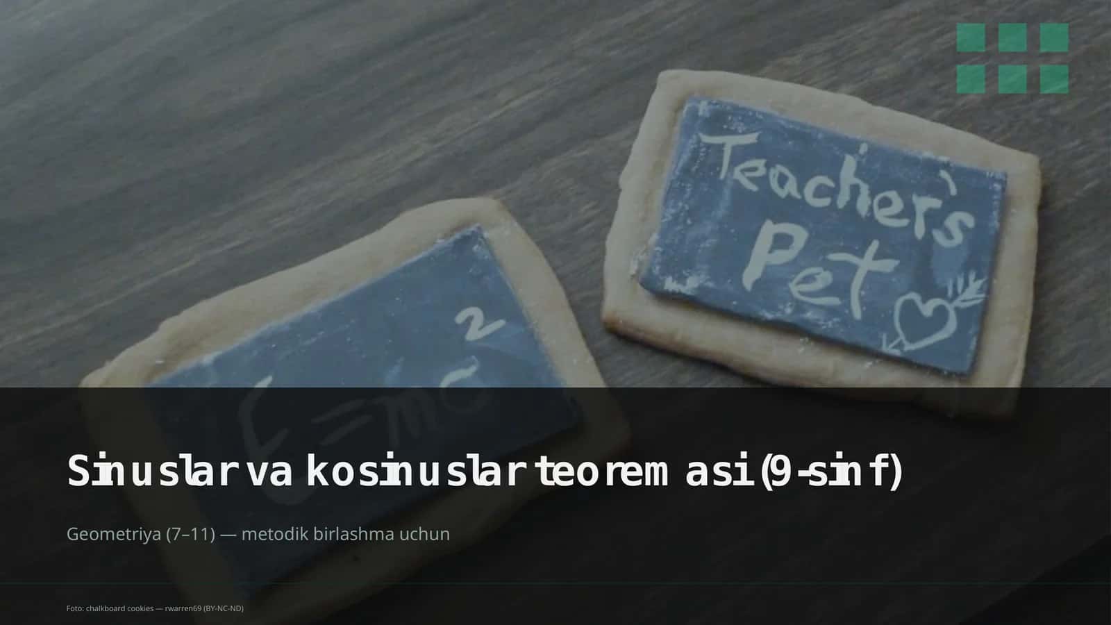 Sinuslar va kosinuslar teoremasi (9-sinf) 1