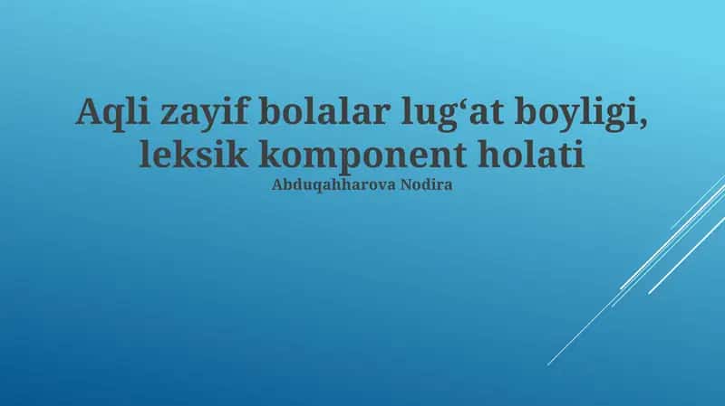 Lug'at boyligini baholash usullari 1