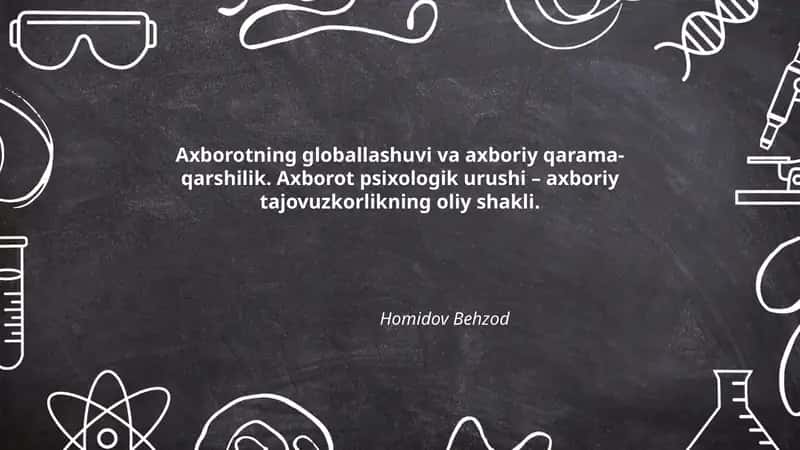 Axborotning globallashuvi va axboriy qarama-qarshilik 1
