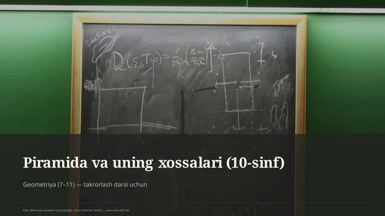 Piramida va uning xossalari (10-sinf) 1