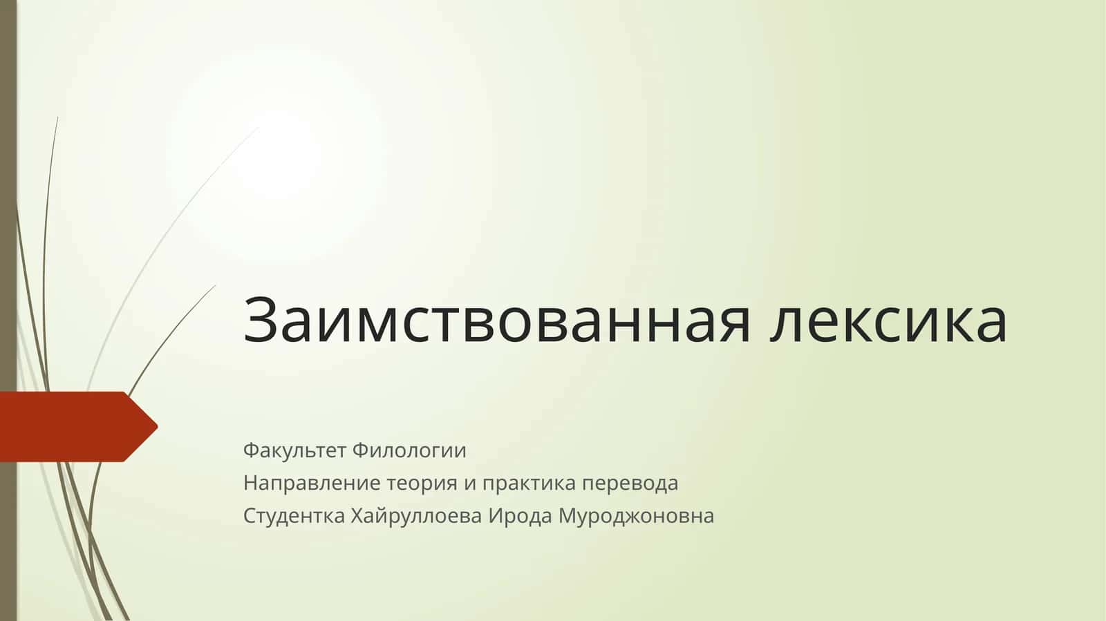 Заимствованная лексика 1