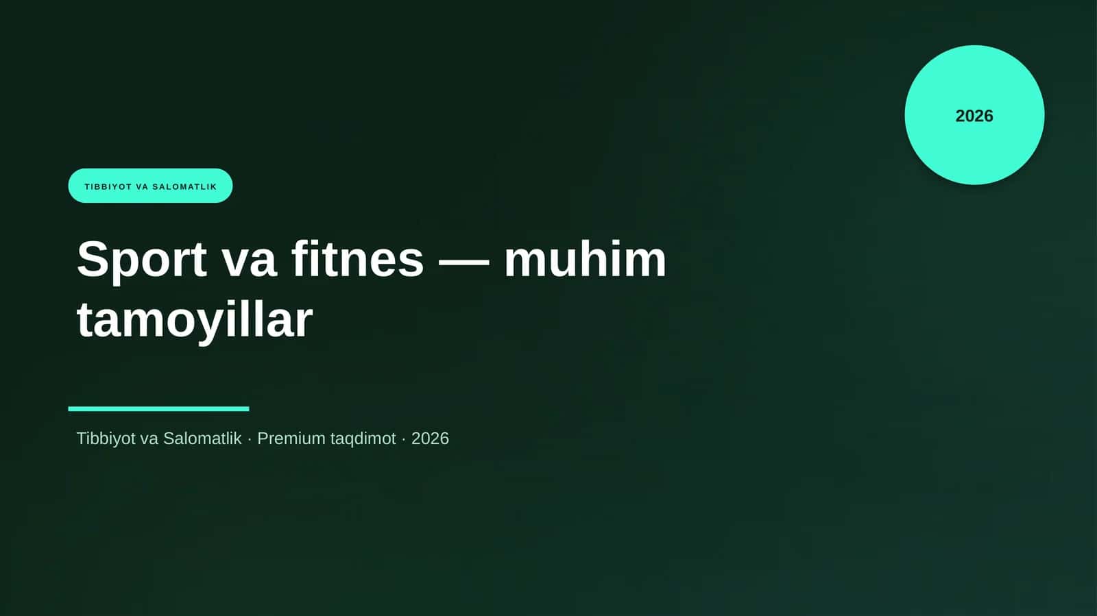 Sport va fitnes — muhim tamoyillar 1