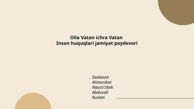 Inson huquqlari jamiyat poydevori 1