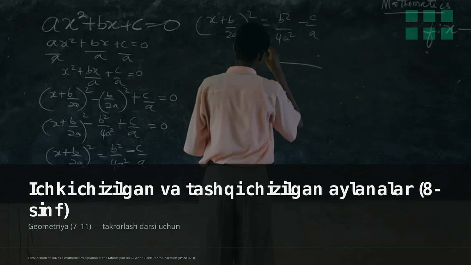 Geometriya (7-11) - takrorlash darsi uchun 1