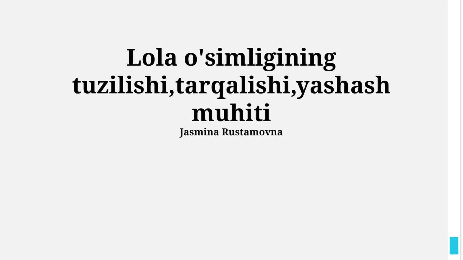 Lola Oʻsimliklarining Tarqalishi 1