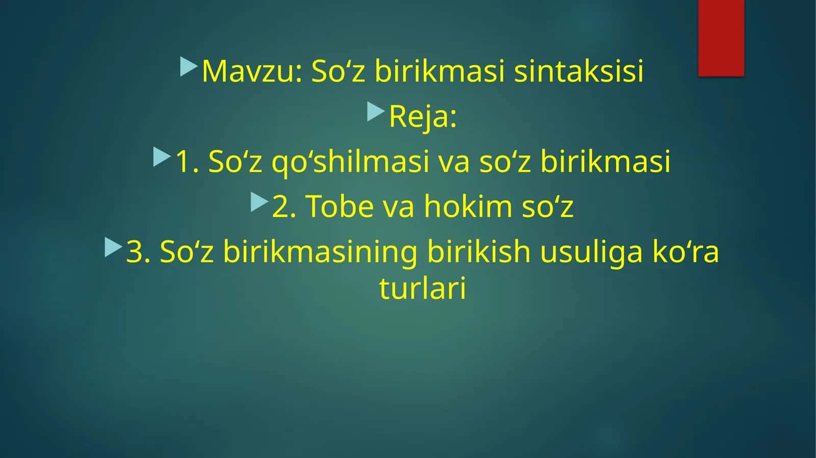 So‘z birikmasi sintaksisi 1
