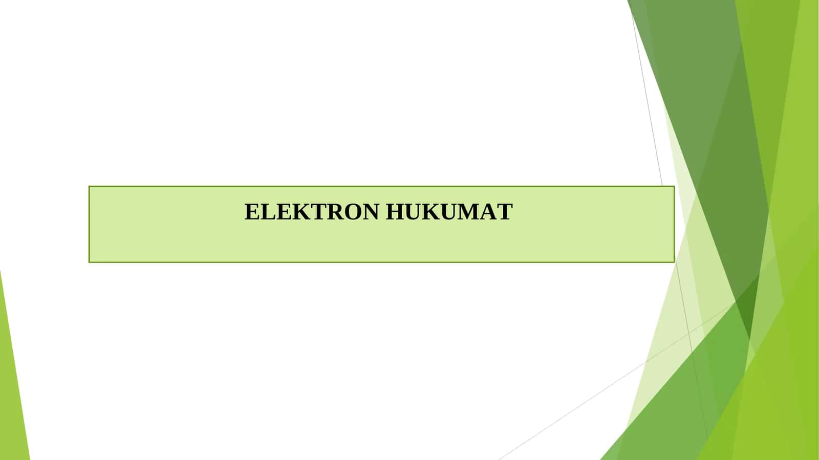 ELEKTRON HUKUMAT 1