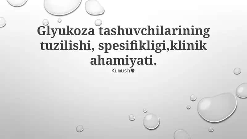 Glyukoza tashuvchilari tuzilmasi 1