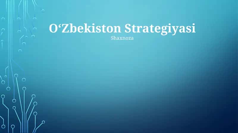 O‘Zbekiston Strategiyasi 1