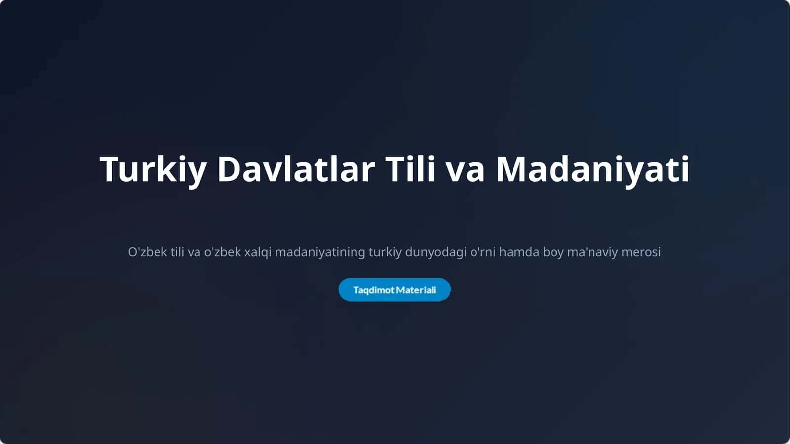 Turkiy Davlatlar Tili va Madaniyati 1
