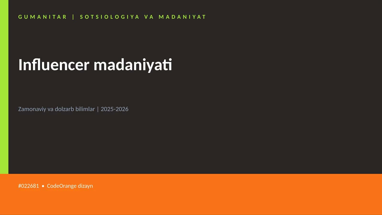 Influencer madaniyati 1