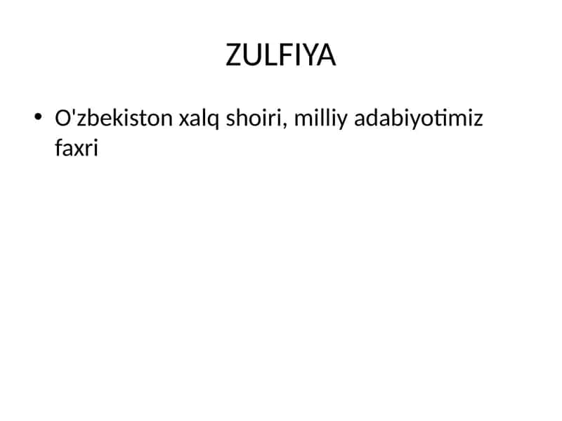Zulfiya 1