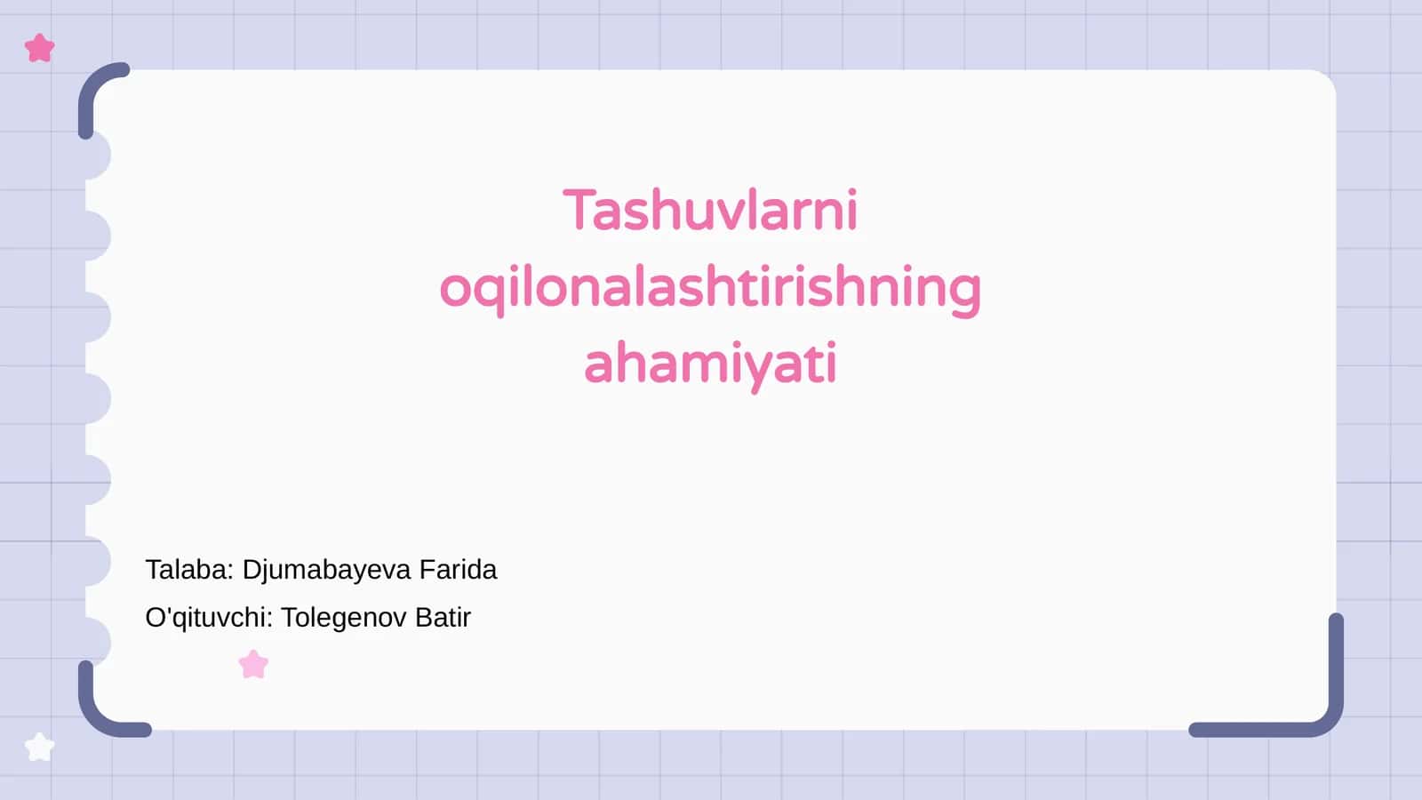 Tashuvlarni oqilonalashtirishning ahamiyati 1