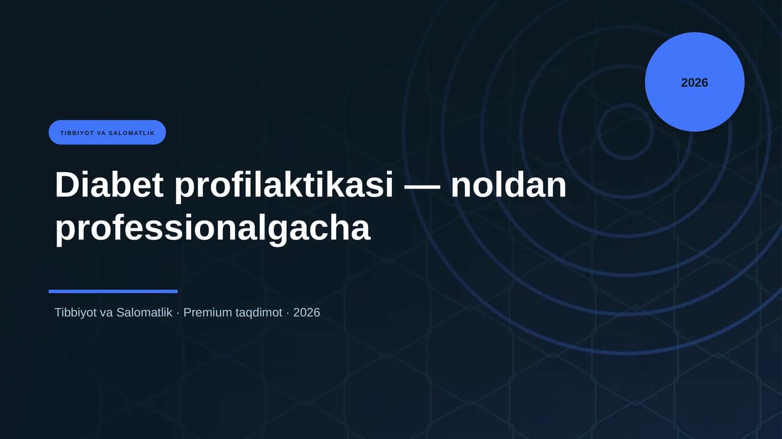Diabet profilaktikasi — noldan professionalgacha 1