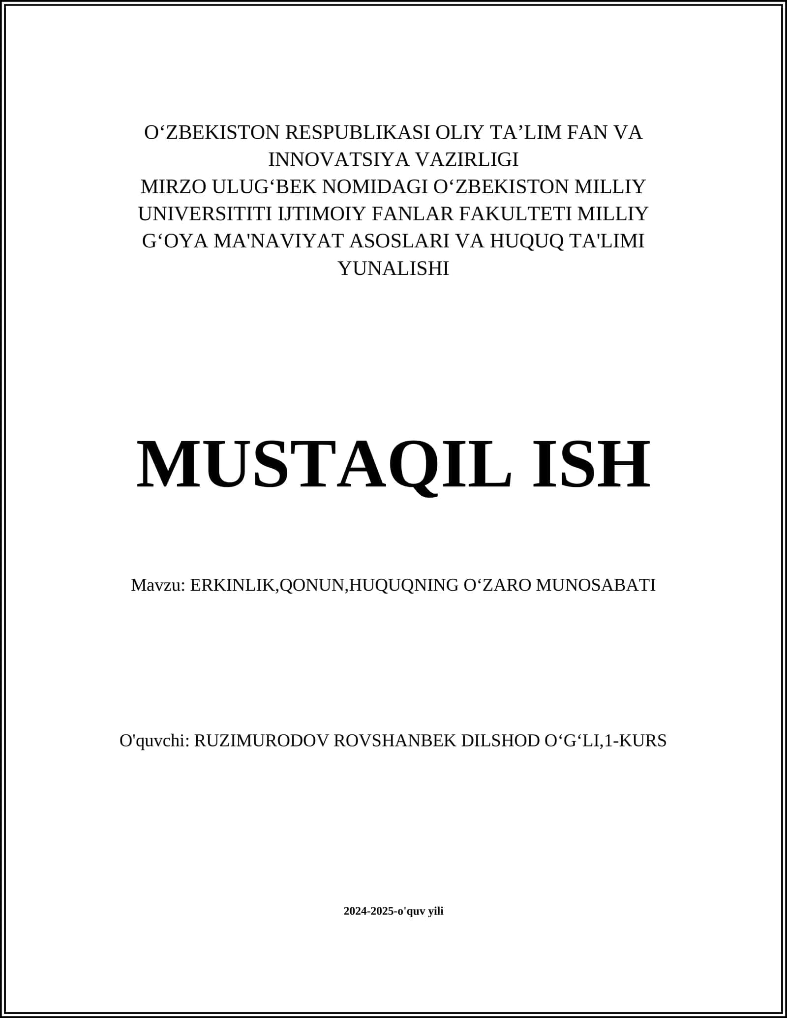 ERKINLIKNING HUQUQIY TABIATI 1