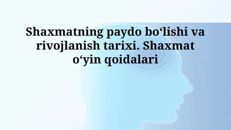 Shaxmatning tarixi 1