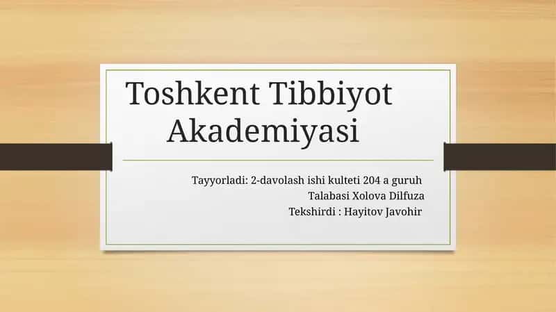 Kimyoviy qurol. Zaxarli moddalarning tasnifi. Kimyoviy vaziyatni baholash 1