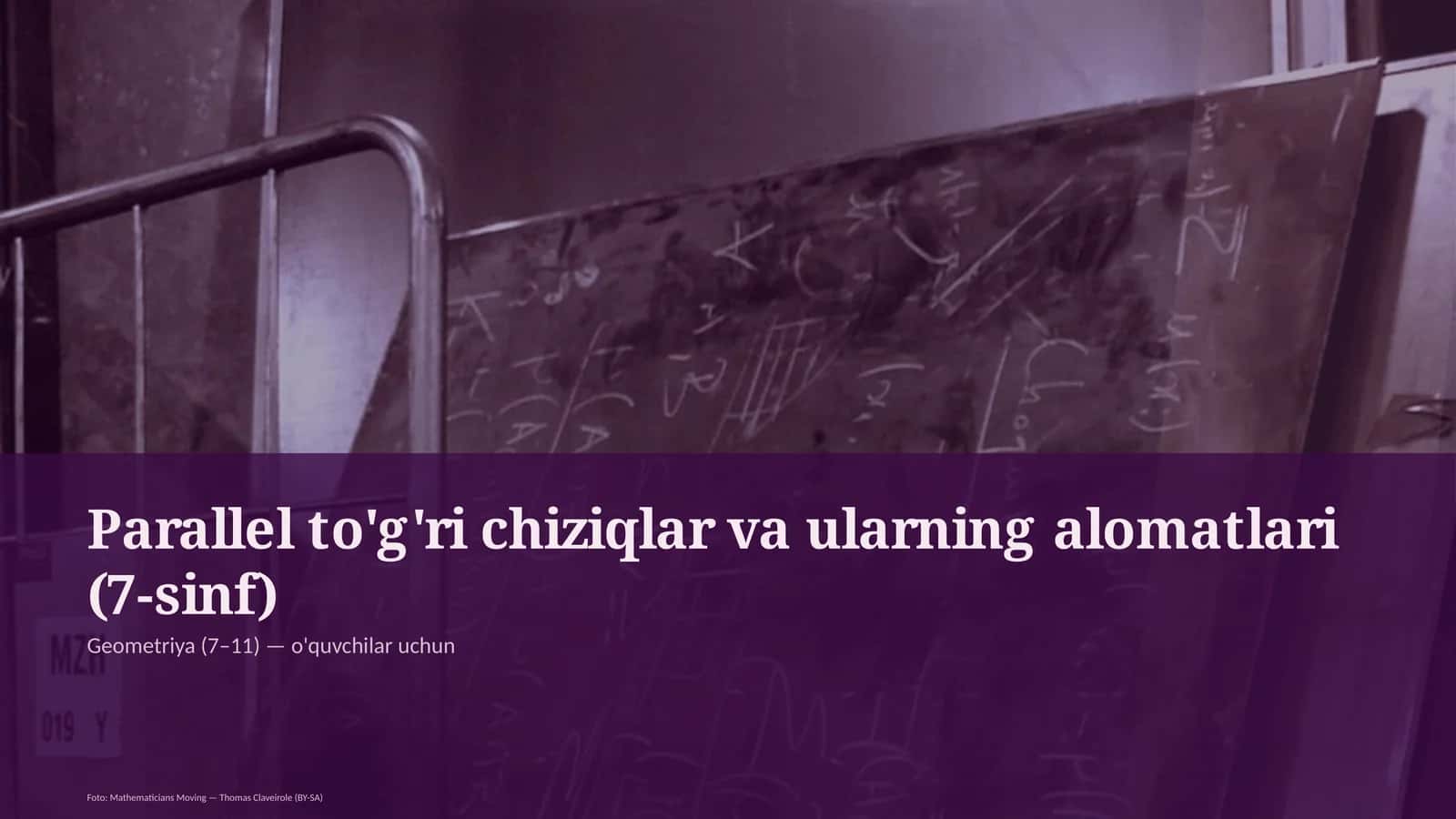 Parallel to'g'ri chiziqlar va ularning alomatlari (7-sinf) 1