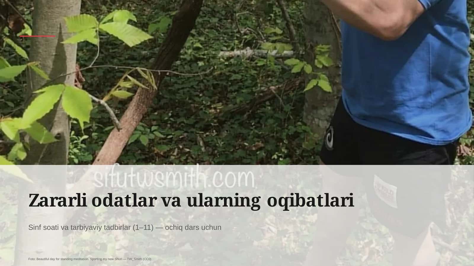 Zararli odatlar va ularning oqibatlari 1
