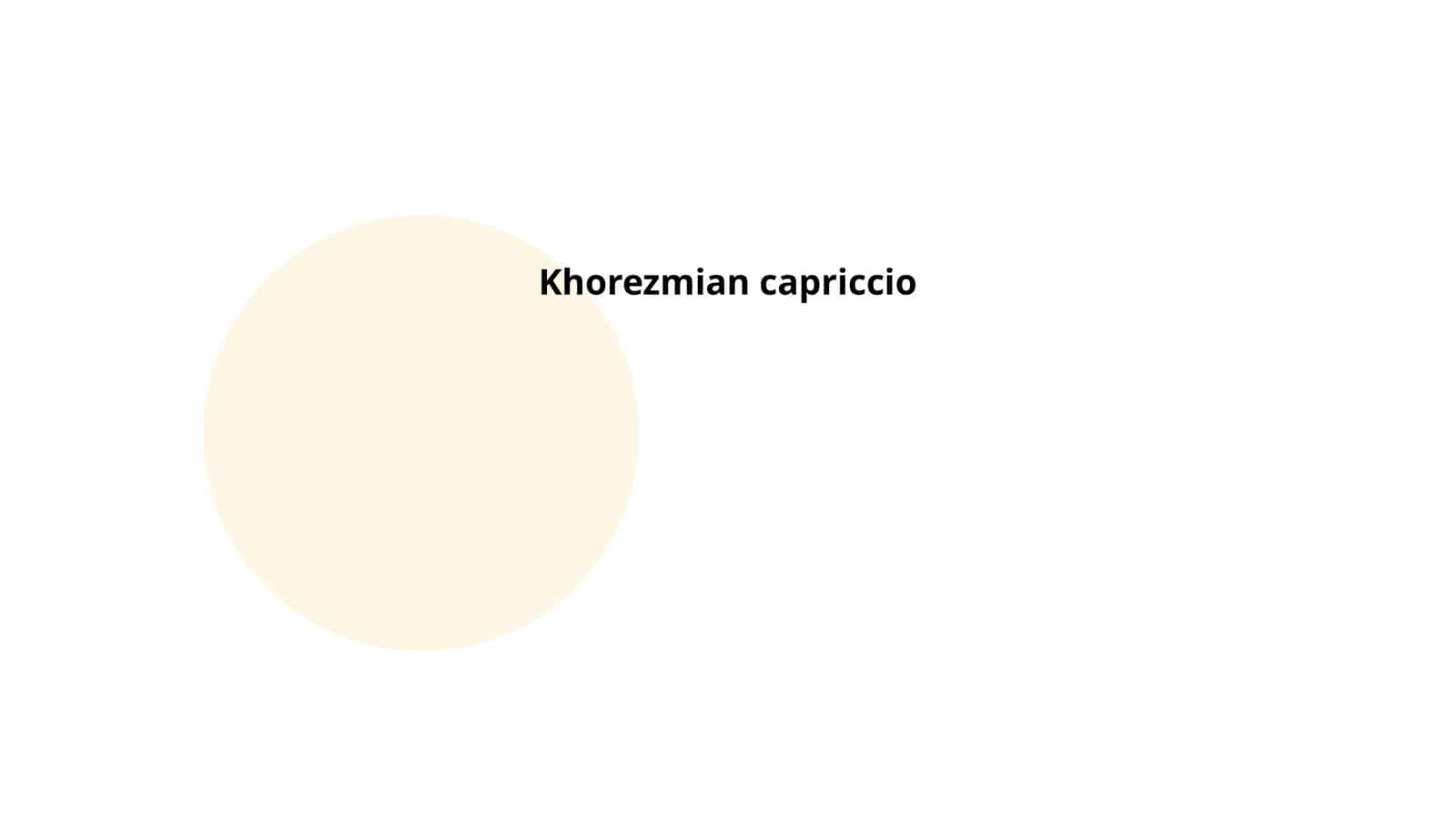 Khorezmian capriccio 1
