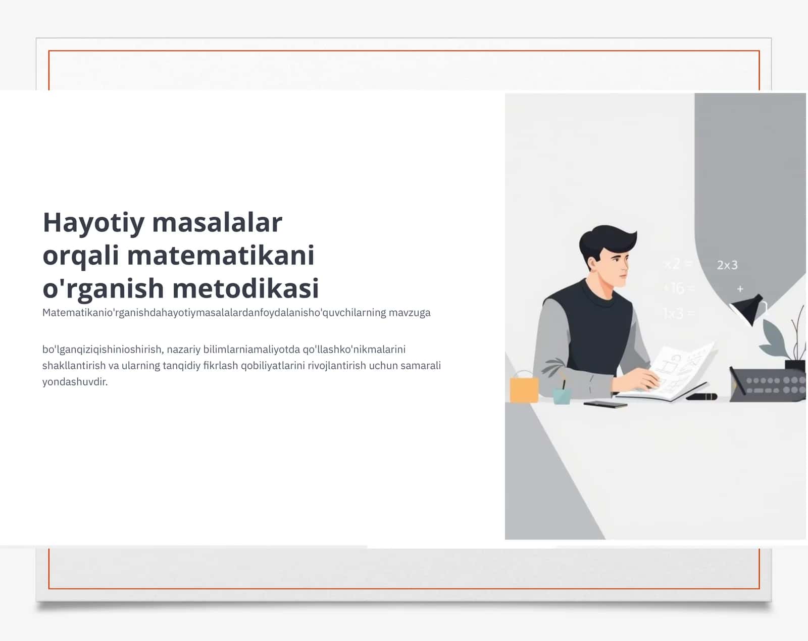 Matematikani Hayotiy Masalalar Orqali O'rganish Metodikasi 1