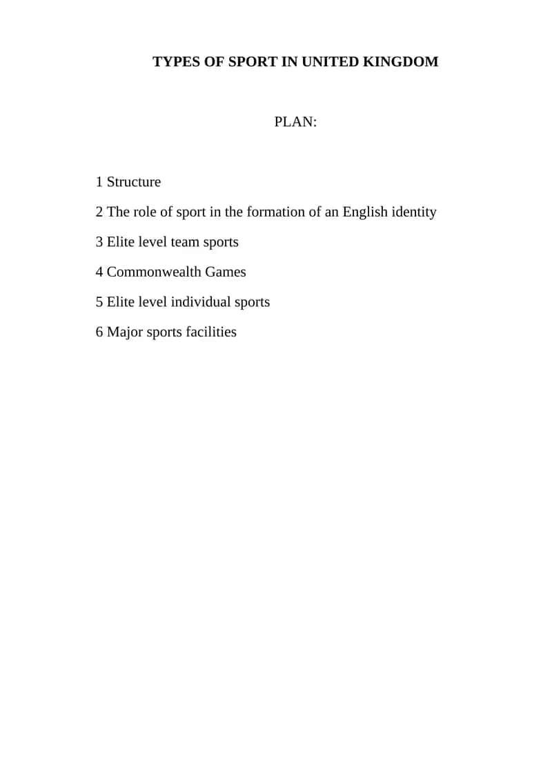 Sport in England 1