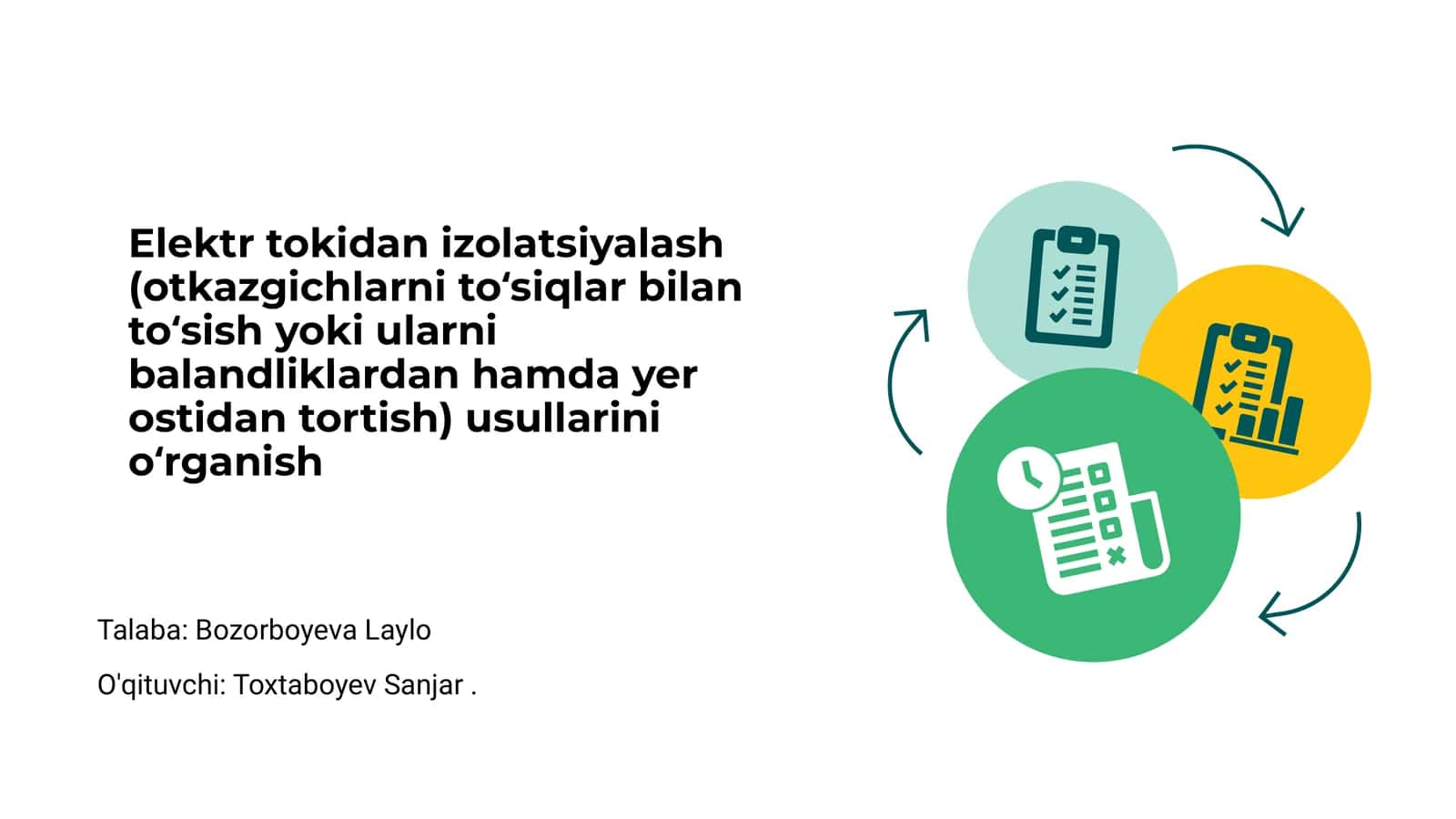 Elektr tokidan izolatsiyalash 1