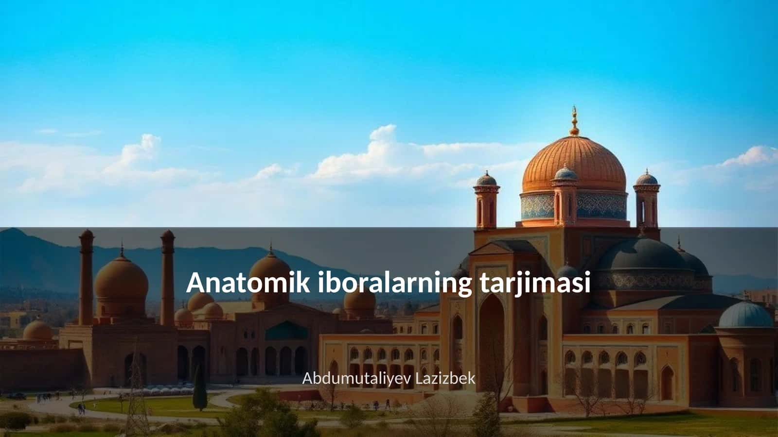 Anatomik iboralarning tarjimasi 1