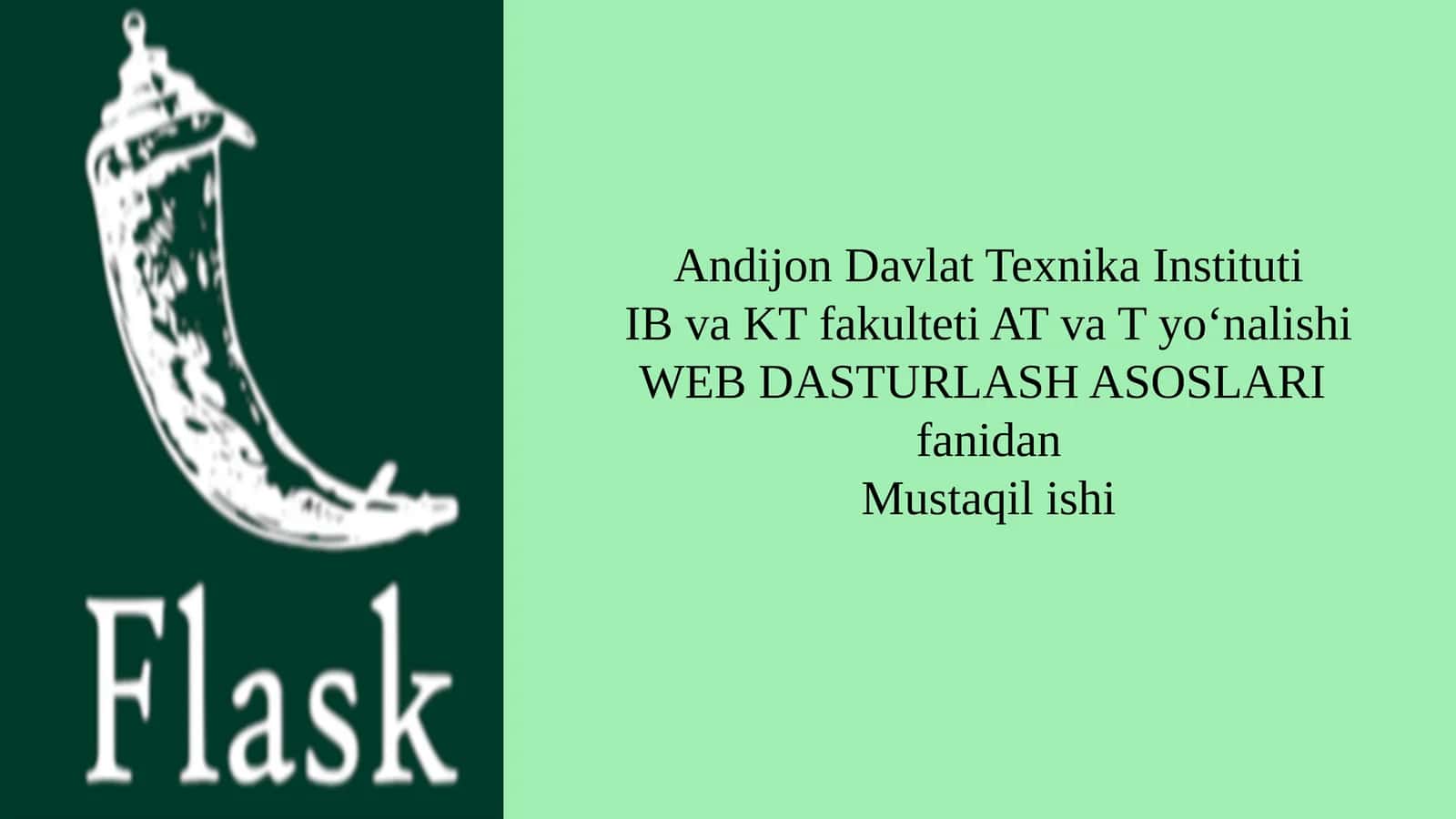 WEBDASTURLASH ASOSLARI 1