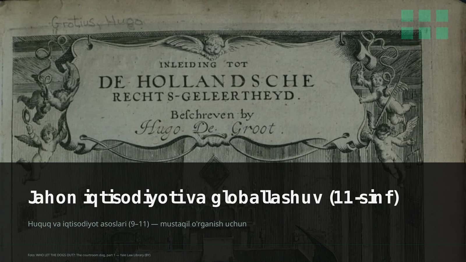 Jahon iqtisodiyoti va globallashuv (11-sinf) 1