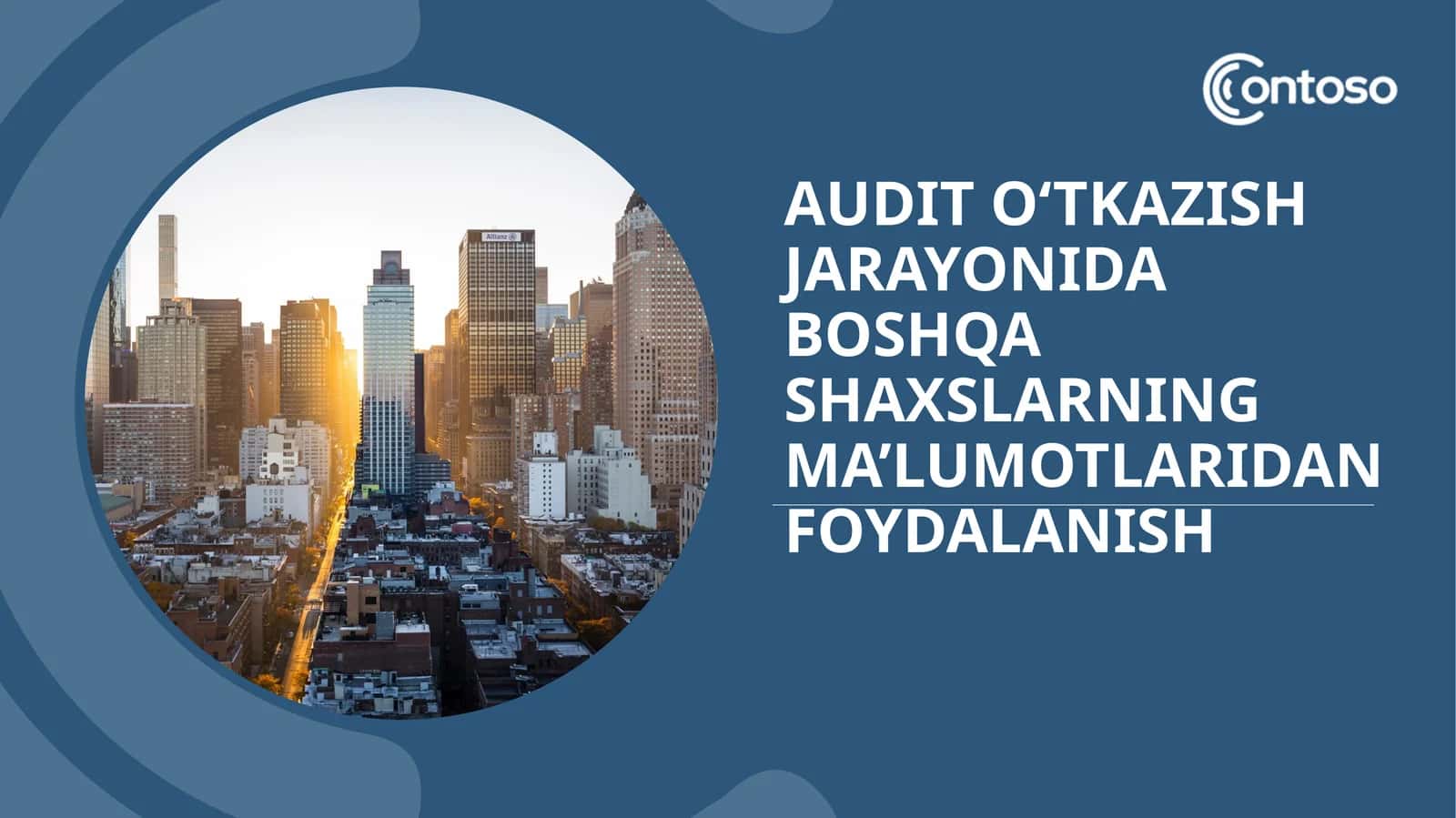 Audit o‘tkazish jarayonida boshqa shaxslarning ma’lumotlaridan foydalanish 1