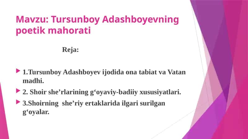 Tursunboy Adashboyevning poetik mahorati 1