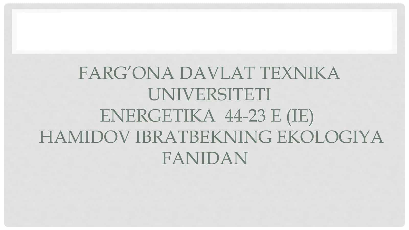 Radioekologiya Asoslari: Atrof-muhit va Radiatsiya 1