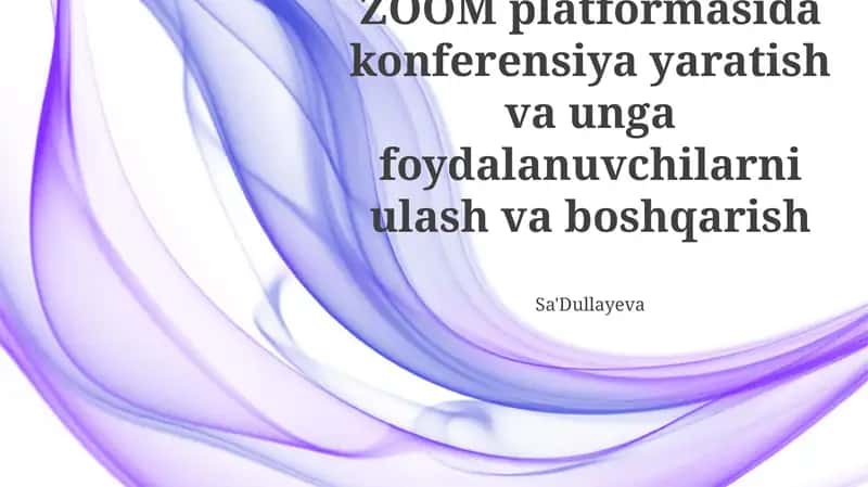 Zoom konferensiyalar 1