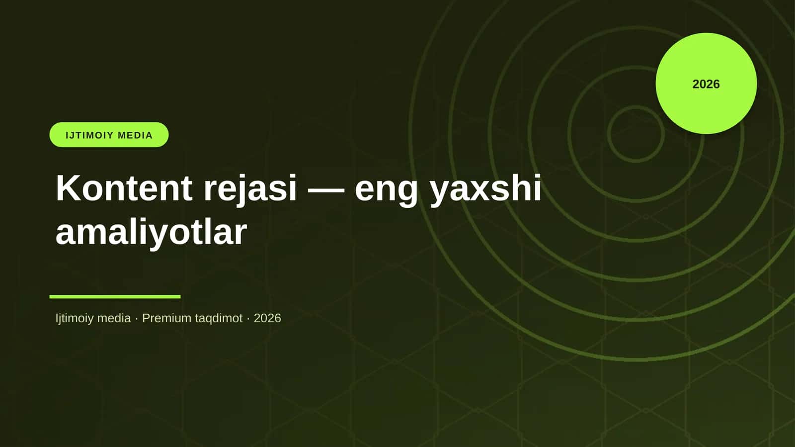Kontent rejasi — eng yaxshi amaliyotlar 1