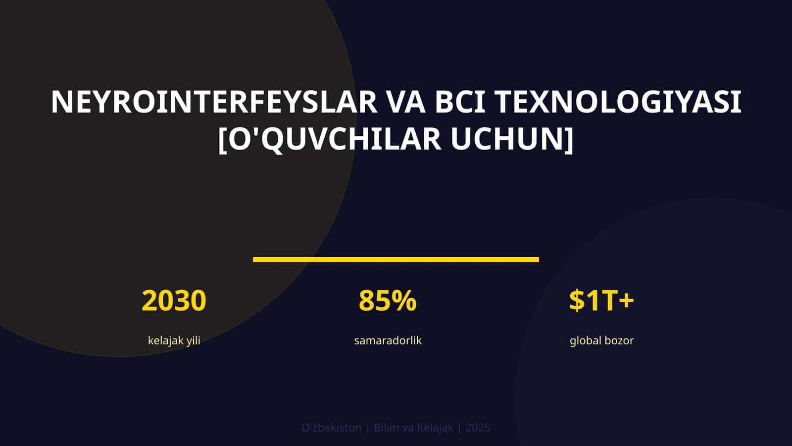 Neyrointerfeyslar va BCI texnologiyasi [o'quvchilar uchun] 1