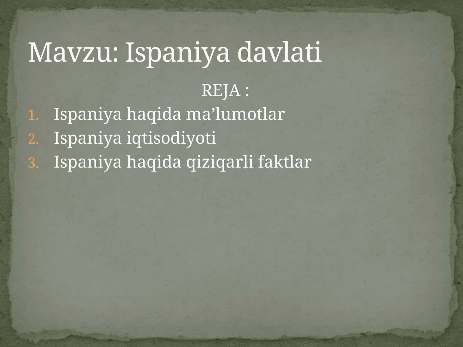 Ispaniya davlati 1