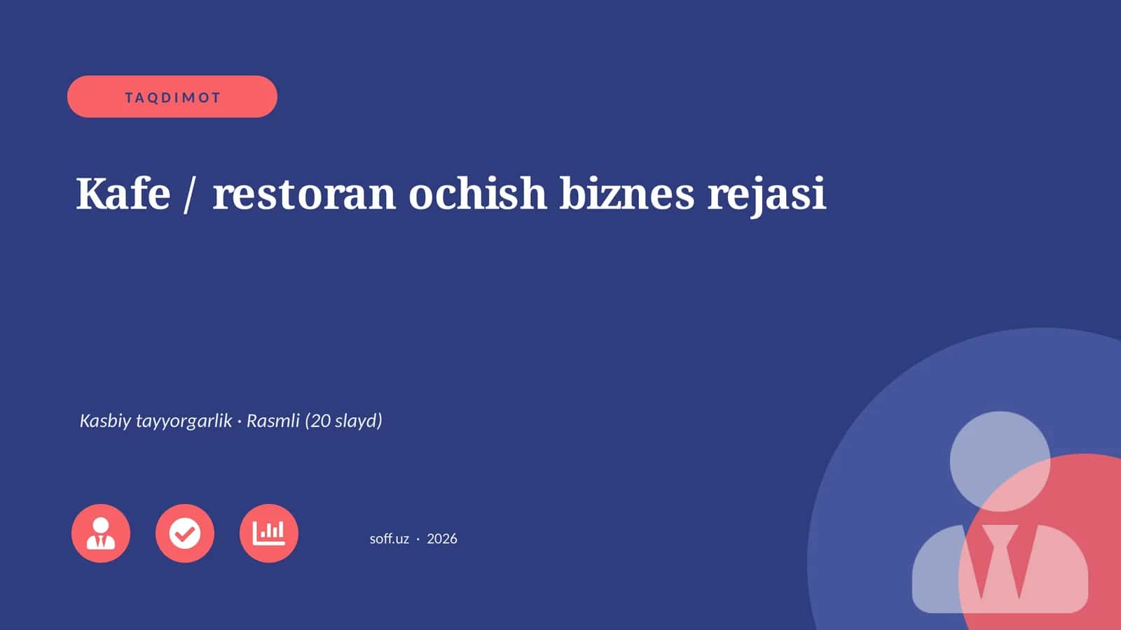 Kafe / restoran ochish biznes rejasi 1