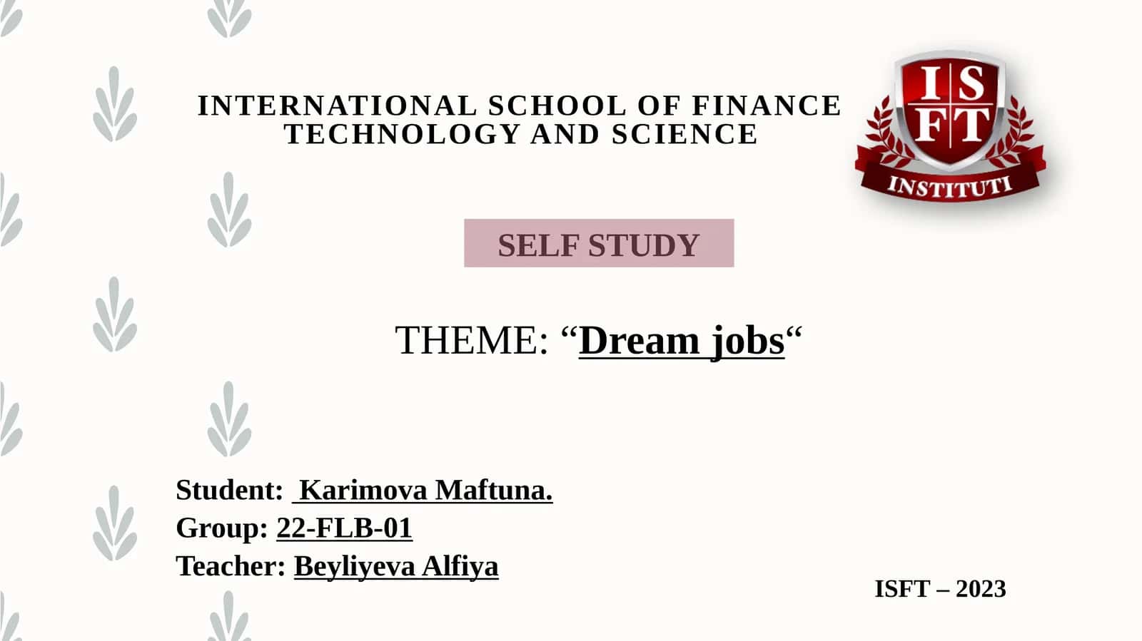 Dream jobs 1