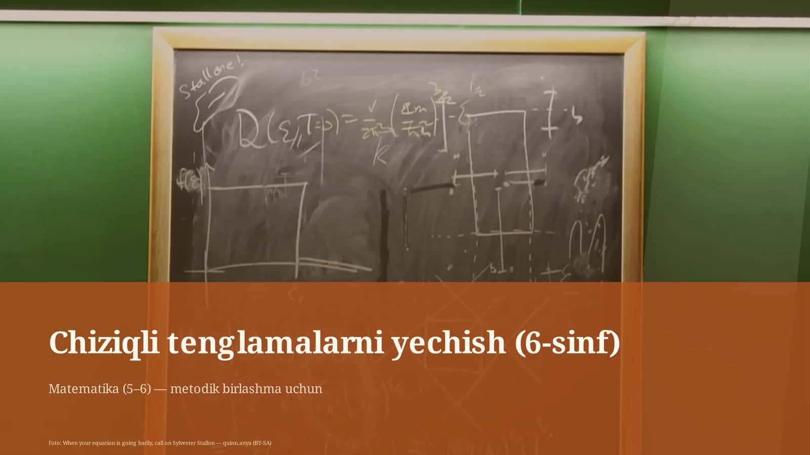 Chiziqli tenglamalarni yechish (6-sinf) 1