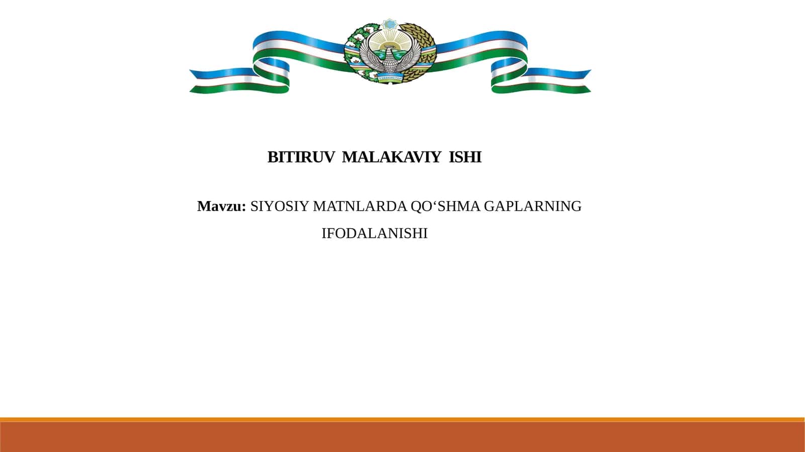 SIYOSIY MATNLARDA QO‘SHMA GAPLARNING IFODALANISHI 1