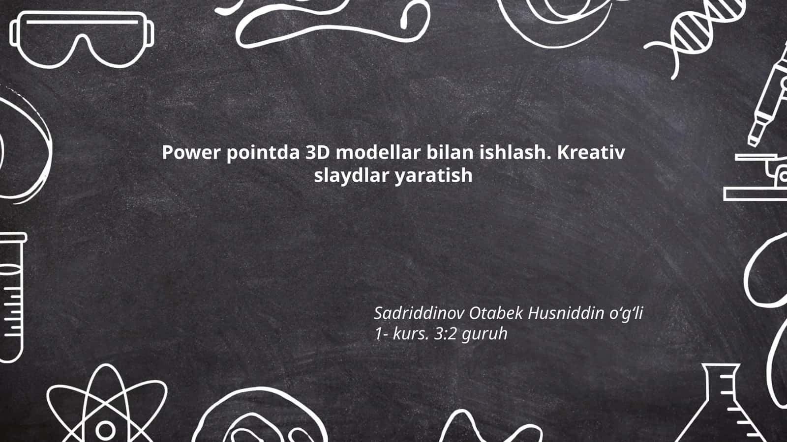 3D modellar asoslari 1