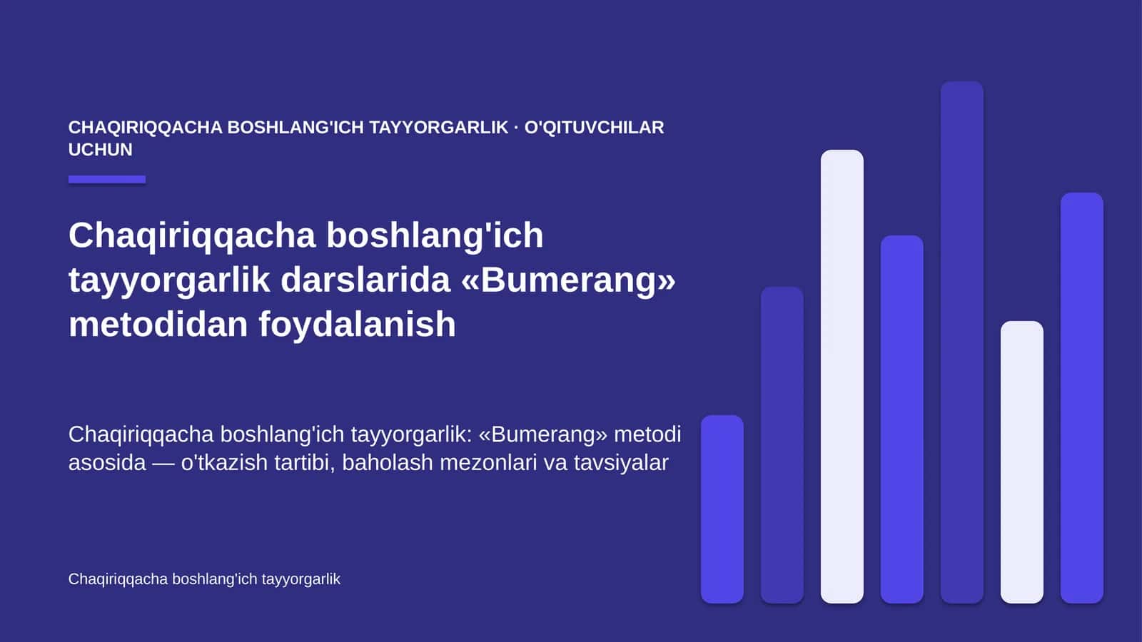 chaqiriqqacha boshlang'ich tayyorgarlik darslarida bumerang metodidan foydalanish 4063 1