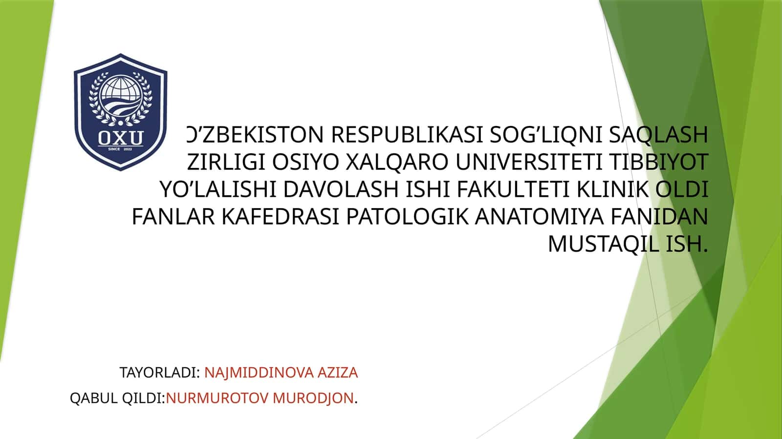 O’ta xavfli infeksiyalar 1